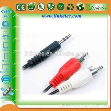 High quality male to male 1m 2m 3m 5m 2.5mm to rca male cable